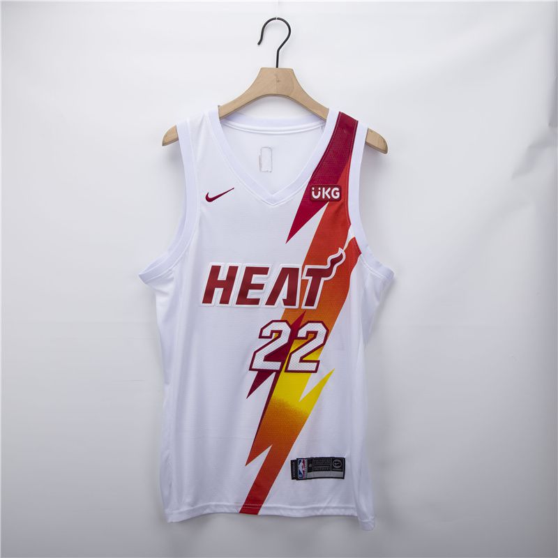 Men Miami Heat 22 Butler White Game Nike 2021 NBA Jersey